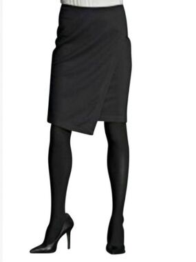 CAbi Faux Wrap Ponte Knit Skirt